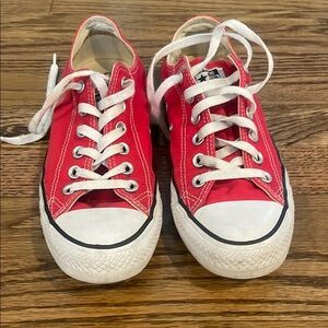 Red Low Top Converse All Stars